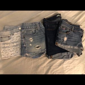 Jean shorts all fit for a size 2-4